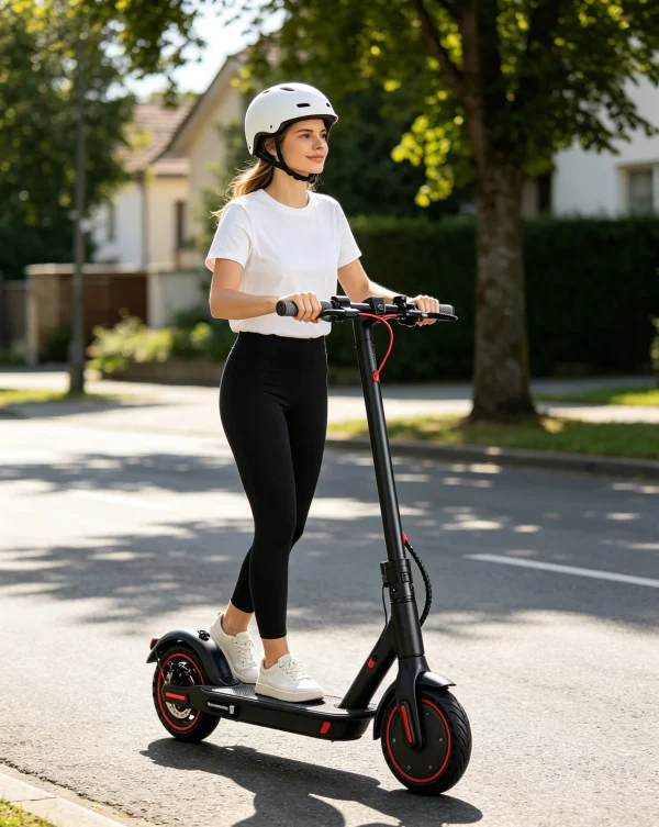 350W Aluminum Alloy Electric Scooter, 30KM/H 8.5" Solid Tire Foldable E-Scooter 36V with 6.6/7.8Ah battery