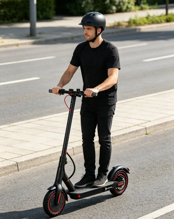 350W Aluminum Alloy Electric Scooter, 30KM/H 8.5" Solid Tire Foldable E-Scooter 36V with 6.6/7.8Ah battery