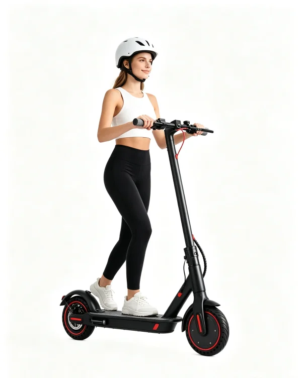 350W Aluminum Alloy Electric Scooter, 30KM/H 8.5" Solid Tire Foldable E-Scooter 36V with 6.6/7.8Ah battery