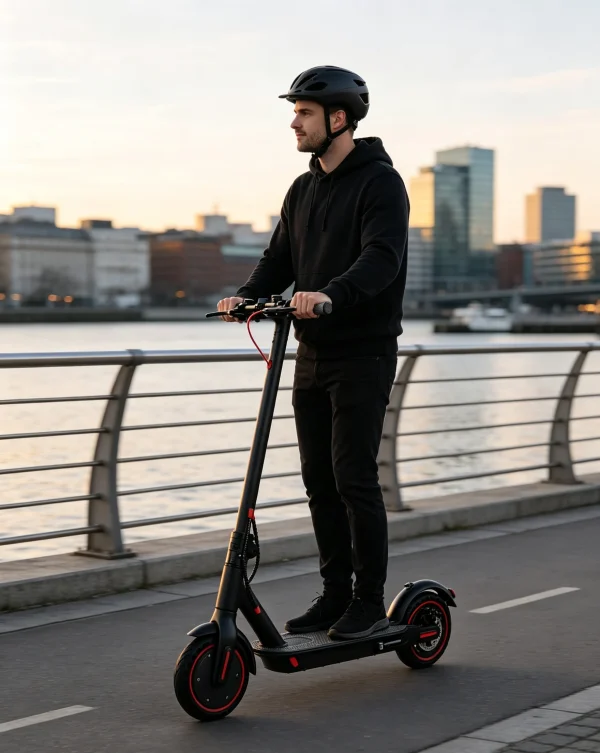 350W Aluminum Alloy Electric Scooter, 30KM/H 8.5" Solid Tire Foldable E-Scooter 36V with 6.6/7.8Ah battery