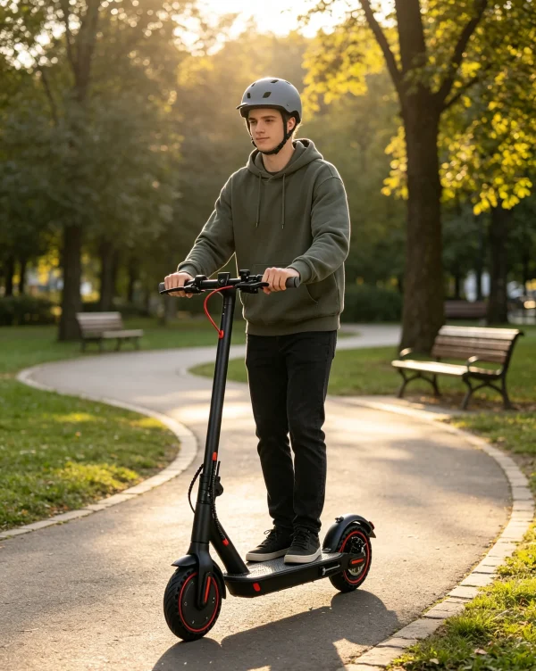 350W Aluminum Alloy Electric Scooter, 30KM/H 8.5" Solid Tire Foldable E-Scooter 36V with 6.6/7.8Ah battery